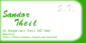 sandor theil business card